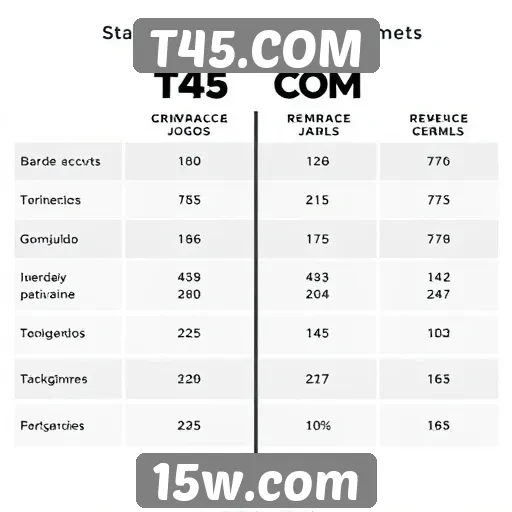 Comparação de T45 COM com outras plataformas de jogos